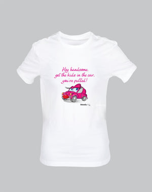 Handsome Car Pull Kids Funny T-shirt