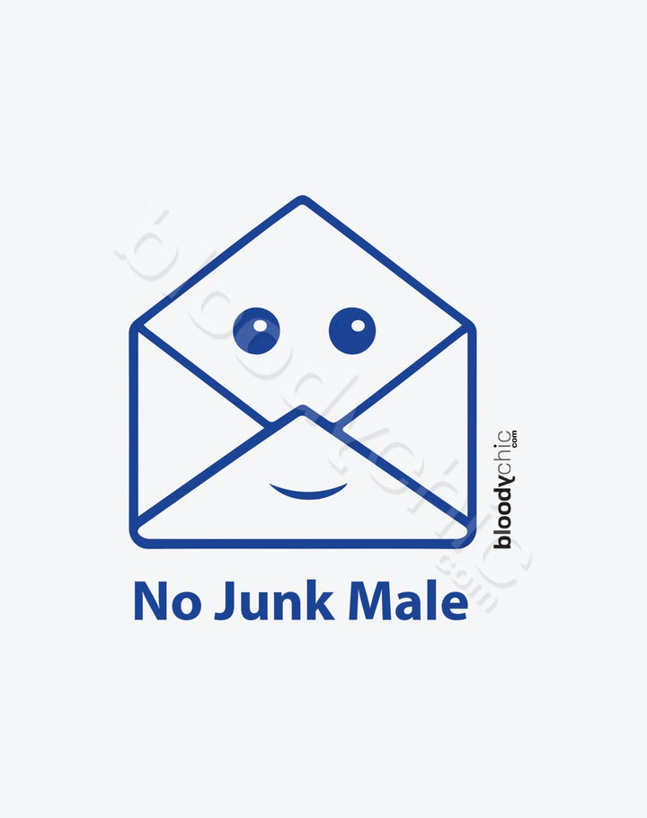 No Junk Male Blue (White)