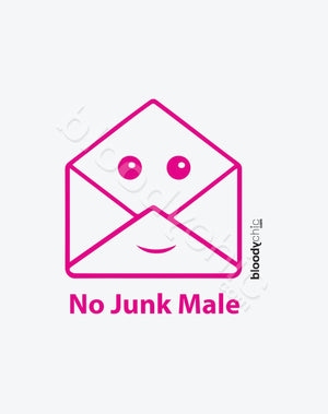 No Junk Male Pink (White)