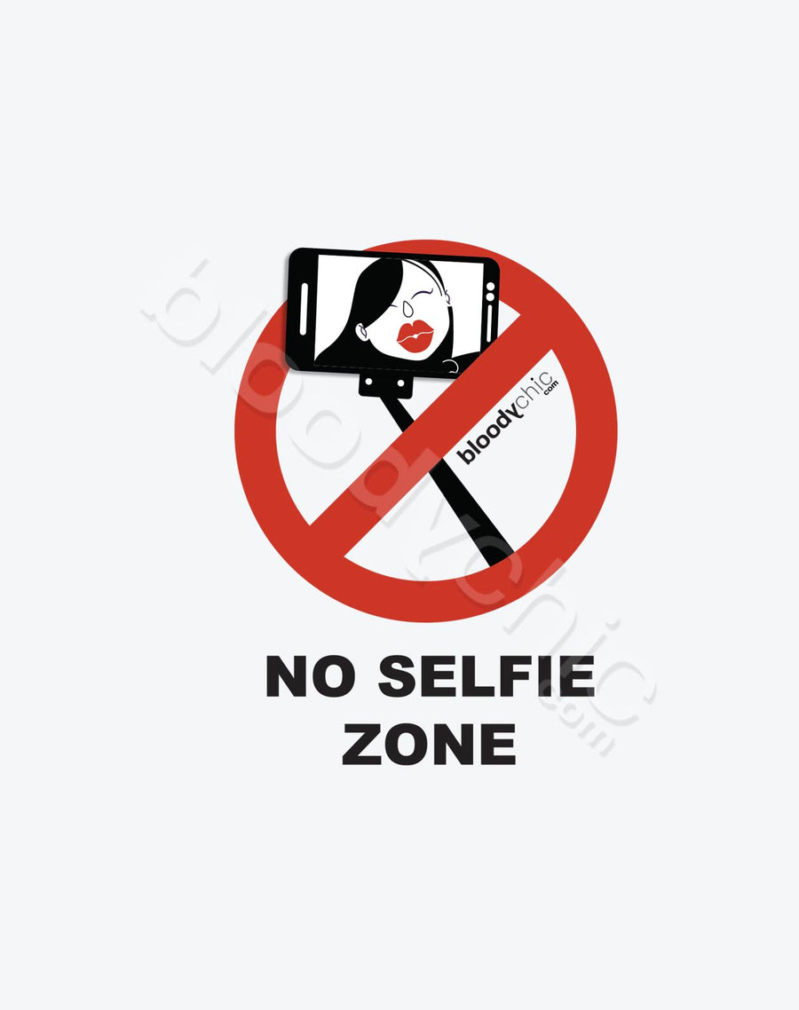 No Selfie Zone (White)