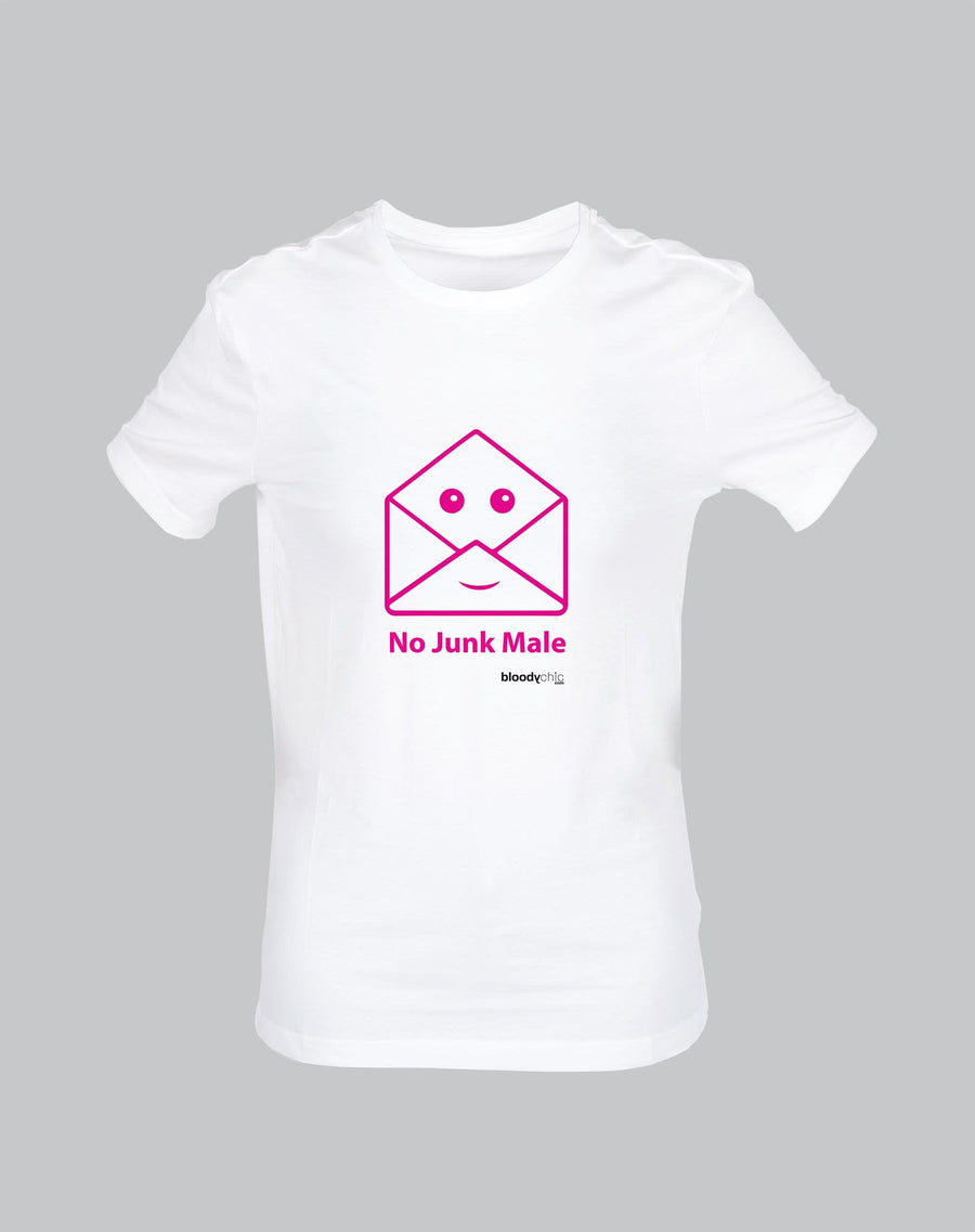 No Junk Male Pink (White)